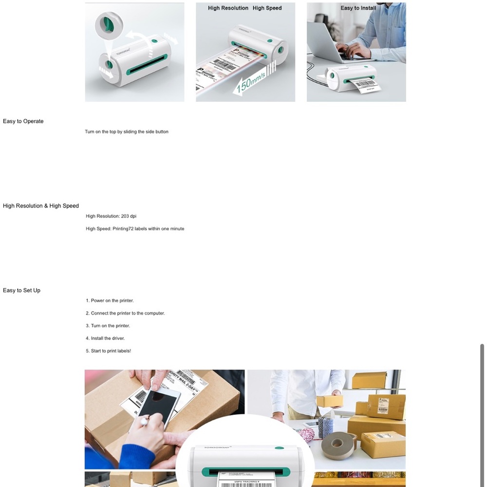 Thermal Label Printer by Tordorday